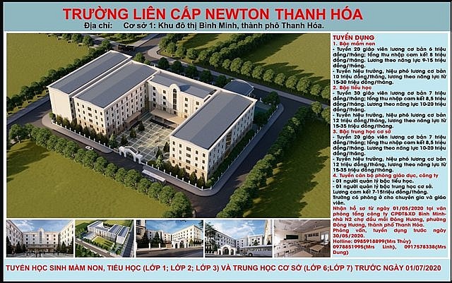 truong lien cap newton thanh hoa chung tay day lui dich covid 19