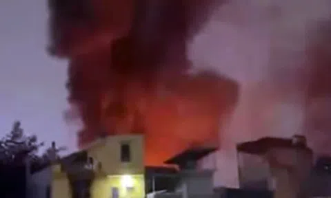 Cháy nhà ở phố Hoàng Mai