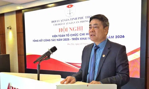 Hội Luật gia tỉnh Phú Thọ công nhận kết quả kiện toàn tổ chức Chi hội Luật gia Văn phòng