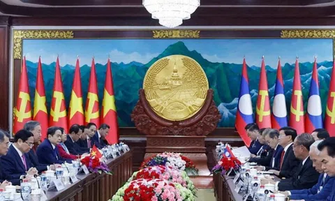 Tổng Bí thư Tô Lâm hội đàm với Tổng Bí thư, Chủ tịch nước Lào