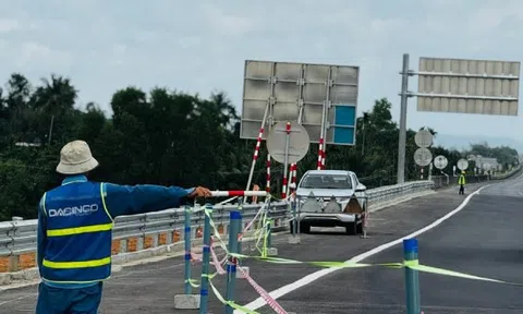 Dừng thông xe trên cao tốc Quảng Ngãi - Hoài Nhơn