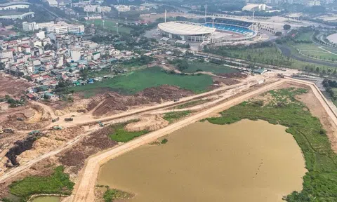 Tăng tốc thi công dự án hồ điều hòa 800 tỷ đồng gần sân Mỹ Đình