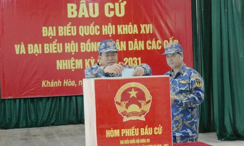Hình ảnh bầu cử sớm ở đặc khu Trường Sa