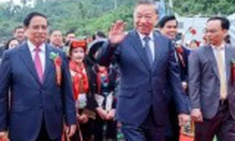 Tổng Bí thư Tô Lâm dự Lễ khởi công, động thổ đồng loạt các trường nội trú liên cấp biên giới