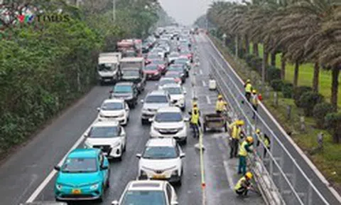 Toàn cảnh dự án Metro số 5 qua Đại lộ Thăng Long đang gấp rút triển khai
