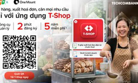 Techcombank ra mắt ứng dụng T-Shop giúp hộ kinh doanh quản lý bán hàng vượt trội