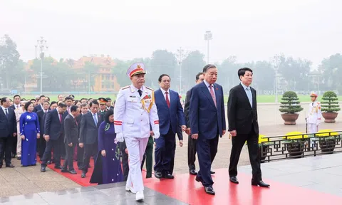 Lãnh đạo Đảng, Nhà nước, đại biểu Quốc hội viếng Chủ tịch Hồ Chí Minh