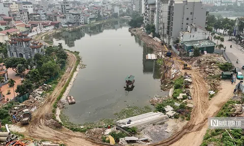 Hà Nội: Ì ạch thi công cải tạo hồ Tứ Liên