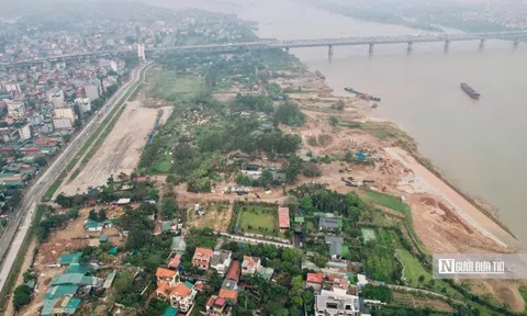 Toàn cảnh khu đất xây dựng công viên rộng gần 20ha ven sông Hồng