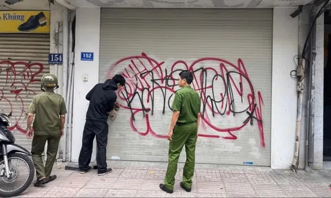 Mang 8 bình sơn đi... vẽ bậy ở TP.HCM