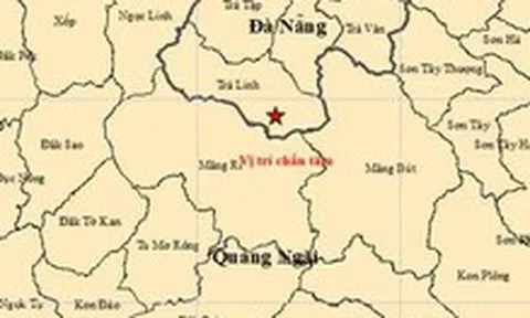5 trận động đất liên tiếp ở Đà Nẵng và Quảng Ngãi sáng 22-4