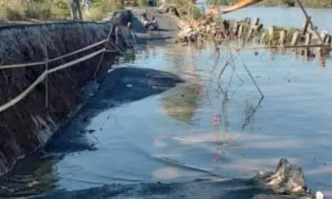 Lại sụt lún tuyến đường mới sửa hơn 1 năm tại Cà Mau