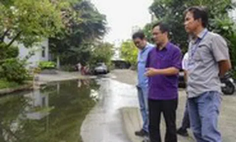 Xử lý dứt điểm ngập nước quanh chung cư Thủ Thiêm Sky
