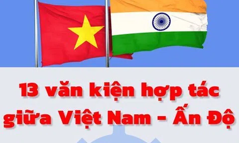 13 văn kiện hợp tác giữa Việt Nam - Ấn Độ