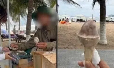 Bán một cây kem giá 100.000 cho khách nước ngoài ở Nha Trang