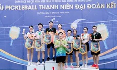 Đoàn Thanh niên Hội Luật gia Việt Nam dẫn đầu thành tích tại Giải Pickleball Thanh niên “Đại đoàn kết”