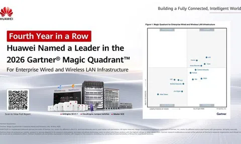 Huawei được vinh danh là Leader trong Gartner® Magic Quadrant™ 2026 dành cho hạ tầng LAN doanh nghiệp có dây và không dây năm thứ tư liên tiếp