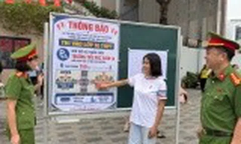 Công an phường Tây Hồ đảm bảo an ninh, an toàn kỳ thi tuyển sinh vào lớp 10 THPT công lập năm học 2026 - 2027