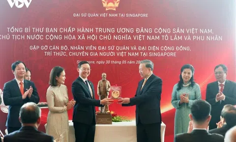 Tổng Bí thư, Chủ tịch nước và Phu nhân gặp gỡ người Việt ở Singapore