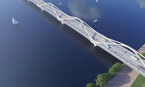 Sau gần 8 tháng khởi công, 'siêu cầu' vượt sông Hồng hơn 16.000 tỷ đồng nối phố cổ với Long Biên đang có tiến độ ra sao?