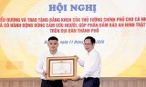 Hải Phòng: Thanh niên dũng cảm cứu người nhận Bằng khen của Thủ tướng Chính phủ