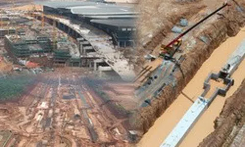 Sân bay Long Thành ngổn ngang trong mùa mưa, tiến độ có bị ảnh hưởng?