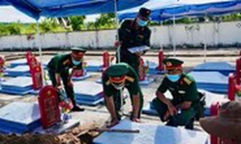 Lấy mẫu 289 phần mộ liệt sĩ chưa rõ thông tin để giám định ADN