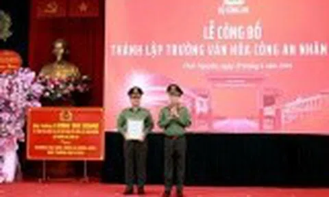 Thành lập Trường Văn hóa Công an nhân dân I tại Thái Nguyên