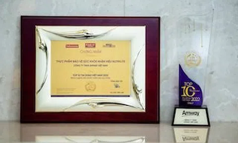 Nutrilite nhận giải thưởng “Top 10 tin dùng Việt Nam 2022 ngành sản phẩm chăm sóc sức khỏe”