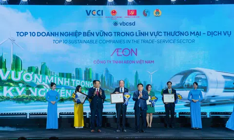 AEON 2 NĂM LIỀN VÀO TOP 3 DOANH NGHIỆP BỀN VỮNG NGÀNH THƯƠNG MẠI- DỊCH VỤ