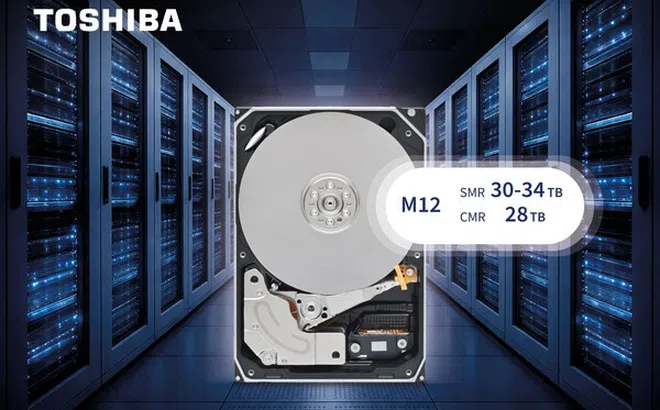 Toshiba bắt đầu cung cấp mẫu thử ổ cứng nearline SMR dung lượng 30-34TB