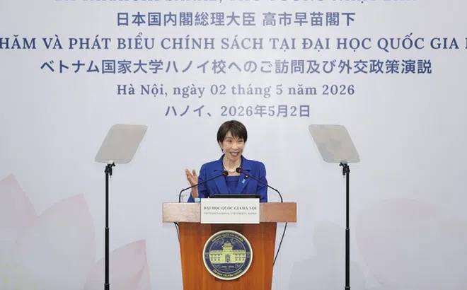 Thủ tướng Nhật Bản phát biểu chính sách tại Đại học Quốc gia Hà Nội
