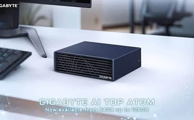 GIGABYTE AI TOP ATOM phiên bản bộ nhớ hợp nhất 64GB mở rộng khả năng phát triển AI trên máy tính để bàn
