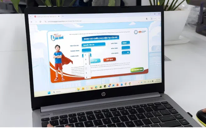 NHÃN HÀNG BÁNH QUY SỮA D-MAXX MARIE RA MẮT CÔNG CỤ TRỰC TUYẾN ĐÁNH GIÁ CHIỀU CAO CHO TRẺ CHỈ TRONG 1 PHÚT